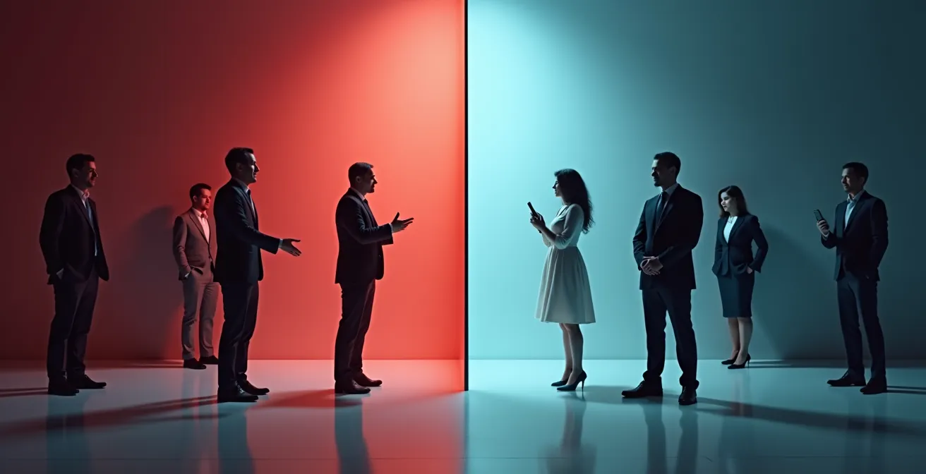 Illustration comparative symbolique des différences entre les modèles économiques du Canada et des États-Unis pour un entrepreneur