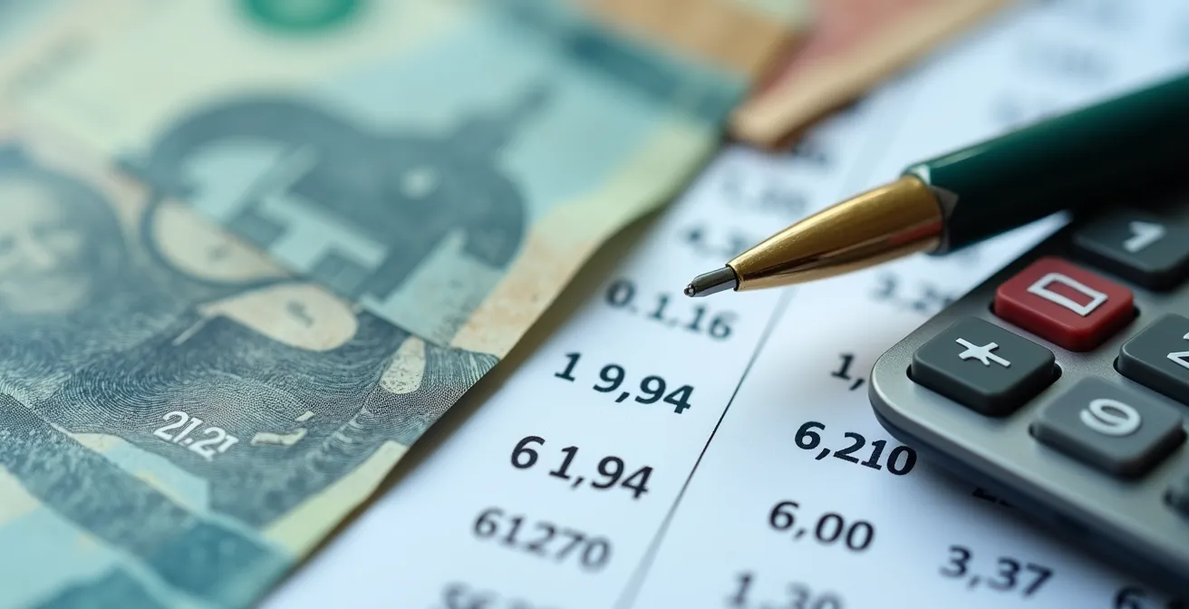 Analyse de documents de refinancement hypothécaire avec calculatrice et graphiques financiers