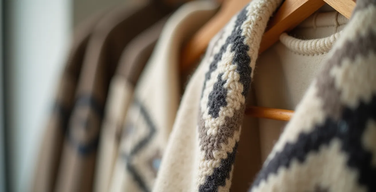 Intérieur épuré d'une boutique concept de mode canadienne avec vêtements minimalistes suspendus