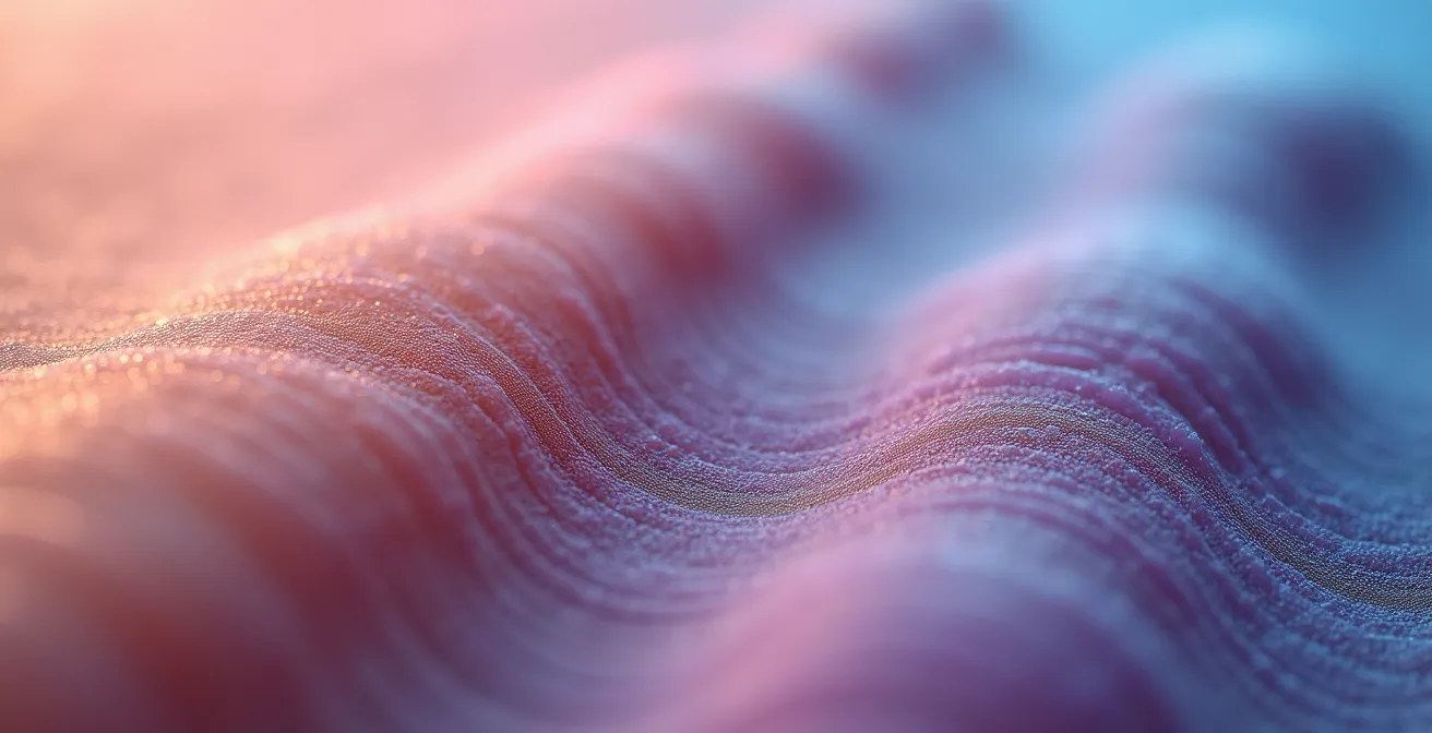 Analyse multispectrale de la peau montrant les couches invisibles à l'œil nu